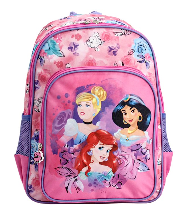 Ghiozdan clasa pregatitoare, imprimeu Princess, 38x27x12 cm, culoare roz - imagine 4